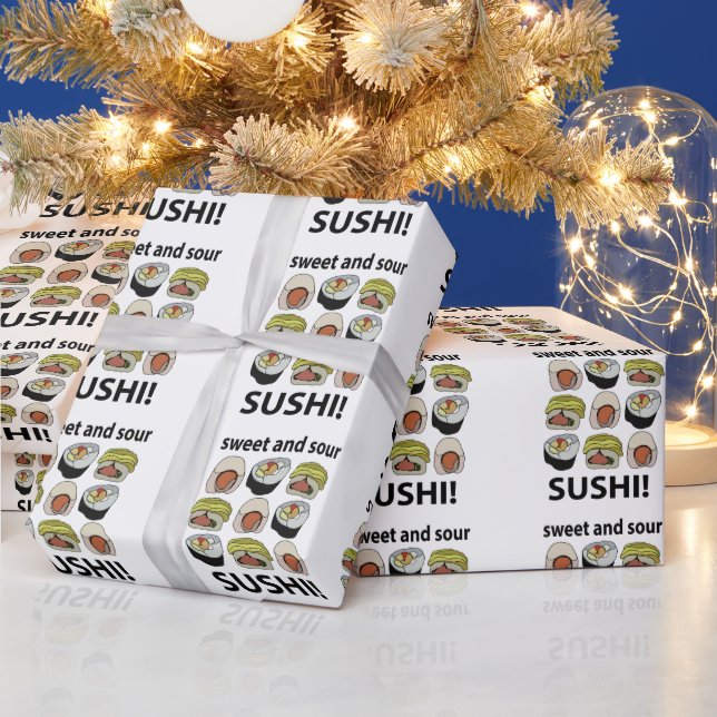 Papel De Presente Sushi Doce e Azedo Sushi (Feriados)