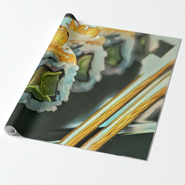 Papel De Presente Sushi japonês (Desenrolado)