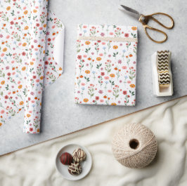 Papel De Presente Sussurros de Primavera: Flor Silvestre