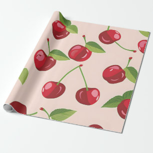 Papel De Presente Sweet Cherry Delight