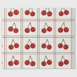Papel De Presente 🎁 Sweet Cherry Holiday Gift Wrap Collection