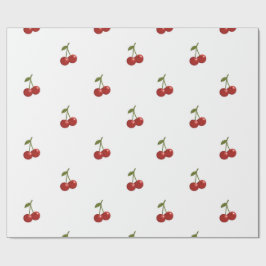 Papel De Presente 🍒 Sweet Cherry Minimal Elegant Tissue Paper