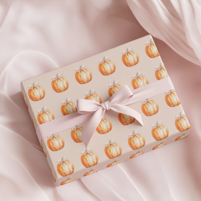 Papel De Presente Sweet Little Pumpkin Girl Baby Shower (Criador carregado)