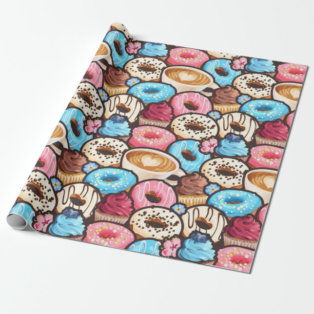 Papel De Presente Sweet Treats Wrapping Paper (Desenrolado)