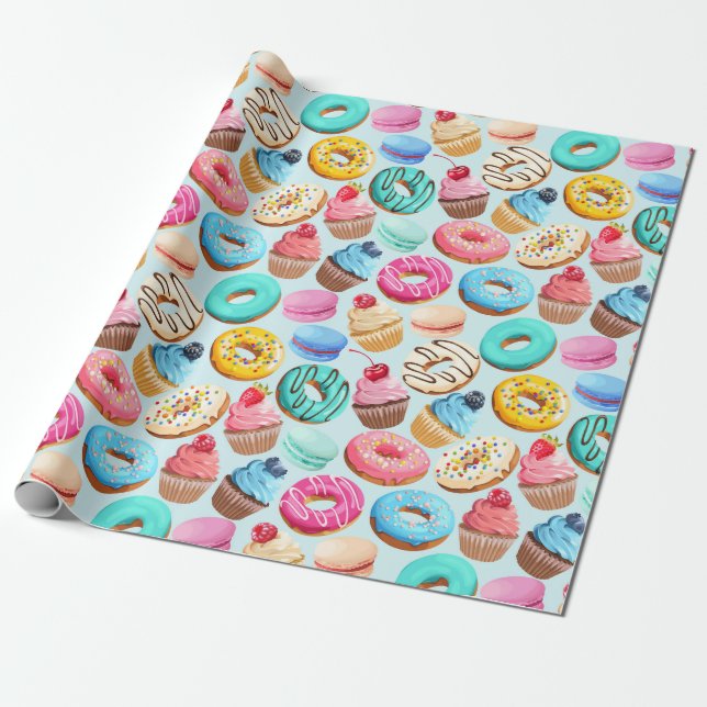 Papel De Presente Sweet Treats Wrapping Paper (Desenrolado)