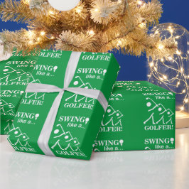 Papel De Presente Swing Como Um Golfe De Golfe