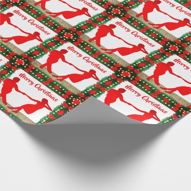 Papel De Presente Swing Dancers with Garland Trim Christmas (Ponta)