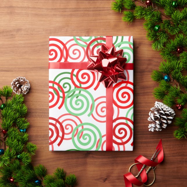 Papel De Presente Swirls de Natal (Presente de Natal)