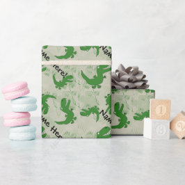 Papel De Presente T-Rex Tyrannosaurus Rex Dinossaur Cartoon Crianças