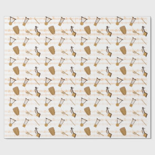Papel De Presente T-Shirt de Instrumentos de Música Etíopes