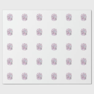 Papel De Presente T Unicórnio Coquete Laço Unicórnio Fofa Gráfica Pa