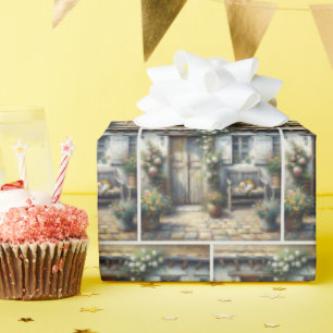 Papel De Presente Tabby Cat Em Old Bench