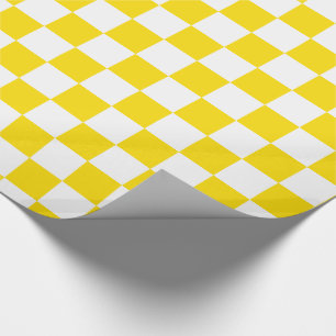 Papel De Presente Tabuleiro de damas amarelo e branco dos dias
