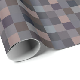 Papel De Presente Tabuleiro de Xadrez Cinza