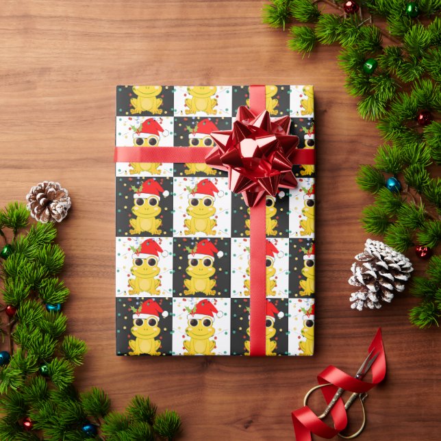 Papel De Presente tabuleiro de xadrez SAPO de Natal (Presente de Natal)