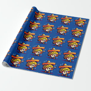 Papel De Presente Taco Musical: 8 Bits Fiesta Divertido