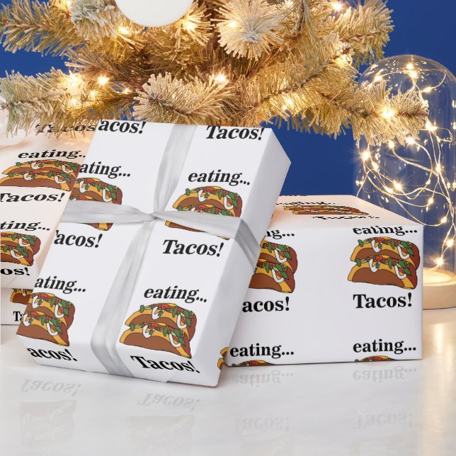Papel De Presente Taco Tacos Aniversário Divertido (Feriados)