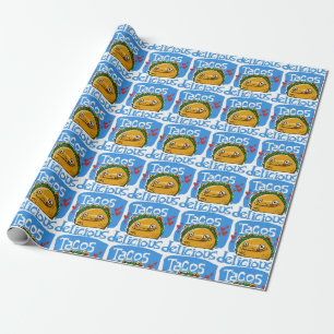 Papel De Presente tacos delicioso estilo cartoon ilustração engraçad
