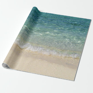 Papel De Presente Taiti Blue Tropical Water