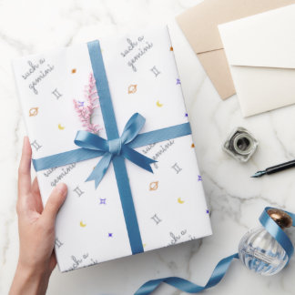 Papel De Presente Tal Gemini (cores retrô)