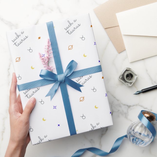 Papel De Presente Tal Taurus (cores retrógradas) (Presentear)