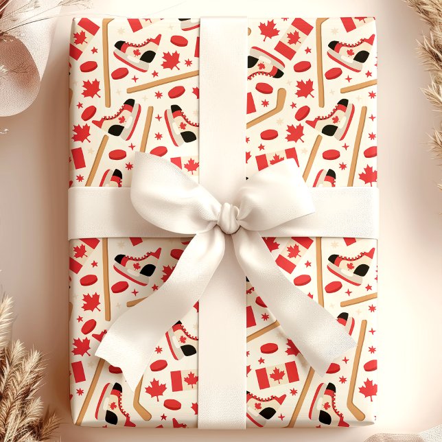 Papel De Presente Talento de Hockey do Canadá (Criador carregado)