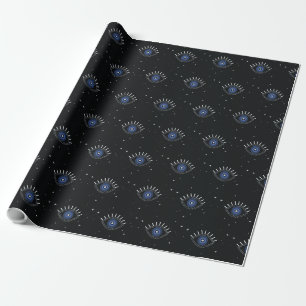 Papel De Presente Talismã étnico de proteção para olho azul