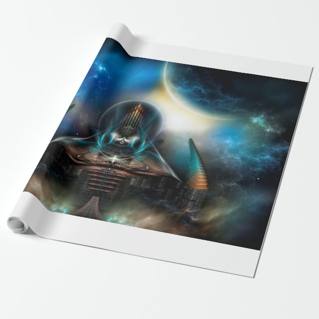 Papel De Presente Tamalin 5 Science Fictal Fractal Trabalho de arte (Desenrolado)