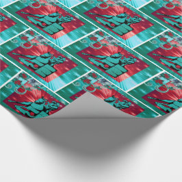 Papel De Presente Tambor ocidental da vaqueira que compete a