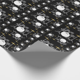 Papel De Presente Tambor Set Drummer Banda Professora Músico