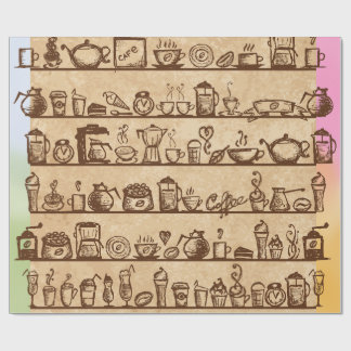 Papel De Presente Tampa do café