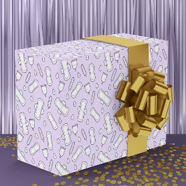 Papel De Presente Tampão Púrpura Púrpura do Pastel do Primeiro Perío