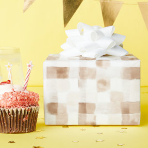 Papel De Presente Tan Brown Cream Stripes