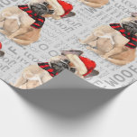 Papel De Presente Tan French Buldog Christmas para neolôs<br><div class="desc">Este Bulldog francês bronzeado está vestido para a temporada de festas em um lenço vermelho de inverno e se senta sobre um fundo macio de arte vocal.</div>