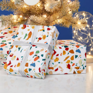 Papel De Presente Tan Terrazzo