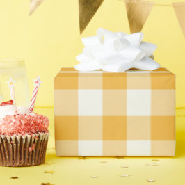 Papel De Presente Tangerine Gingham - Wrapping Paper