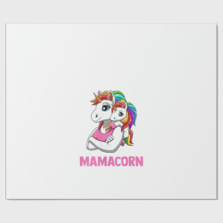 Papel De Presente Tanque Mãe Filha Unicórnios Mamacorn Feminino Para