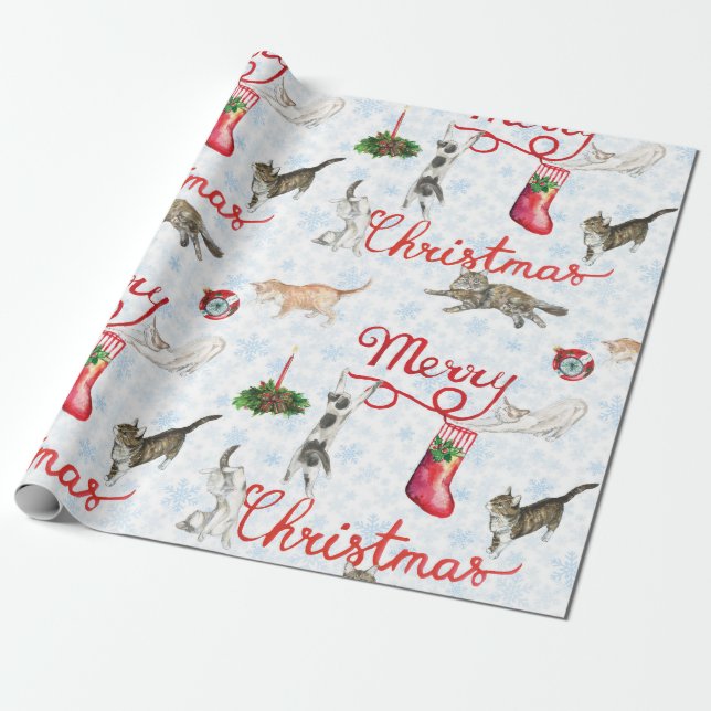 Papel De Presente Tantos Gatinhos (Desenrolado)