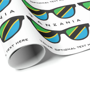 Papel De Presente Tanzânia Shades de texto personalizado e quebra de