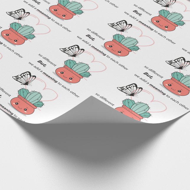 Papel De Presente Tão Diferente, Perfeito Juntos - Casal De Amor (Ponta)