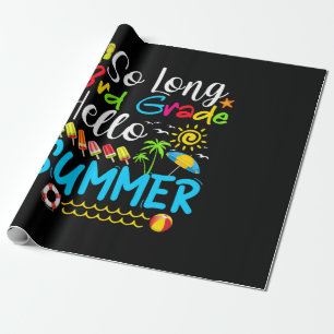 Papel De Presente Tão Longo Verão Do 3º Ano, Dia Da Escola.