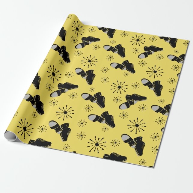 Papel De Presente Tap Dancers Tap Calçados Patternos (Desenrolado)