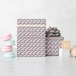 Papel De Presente Tapeçaria de Padrão Floral Sem Costura de Pássaro 
