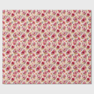 Papel De Presente Tapeçaria do Jardim Rosado