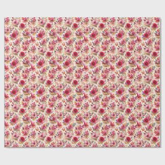 Papel De Presente Tapeçaria do Jardim Rosado