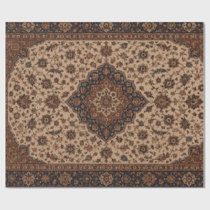 Papel De Presente Tapete Persa Floral Oriental Vintage Padrão Área R