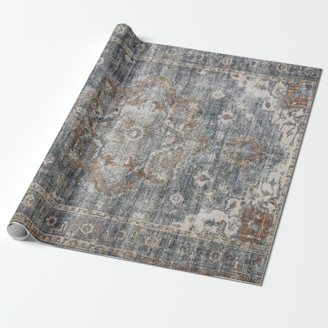 Papel De Presente Tapete persa turco oriental (Desenrolado)