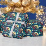 Papel De Presente Tarde Natal Santa Claus<br><div class="desc">Papel de embrulhamento na véspera de Natal de Santa Claus</div>
