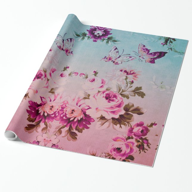 Papel De Presente Tarde Romântica de Olivia (Desenrolado)