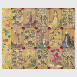 Papel De Presente Tarots Anticos/Cartões de Tribunal Alemão/Falcões,